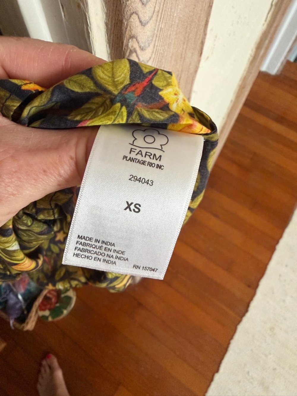 FARM Rio Olive Green, Black and Mustard Tropical Floral Tiered Maxi Dress - Picture 7 of 7